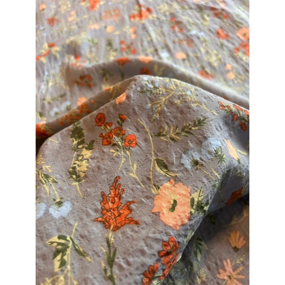 Natural Life Skirt Womens Size M Gray Blue Floral Tiered Maxi Boho Flowy - Picture 4 of 11